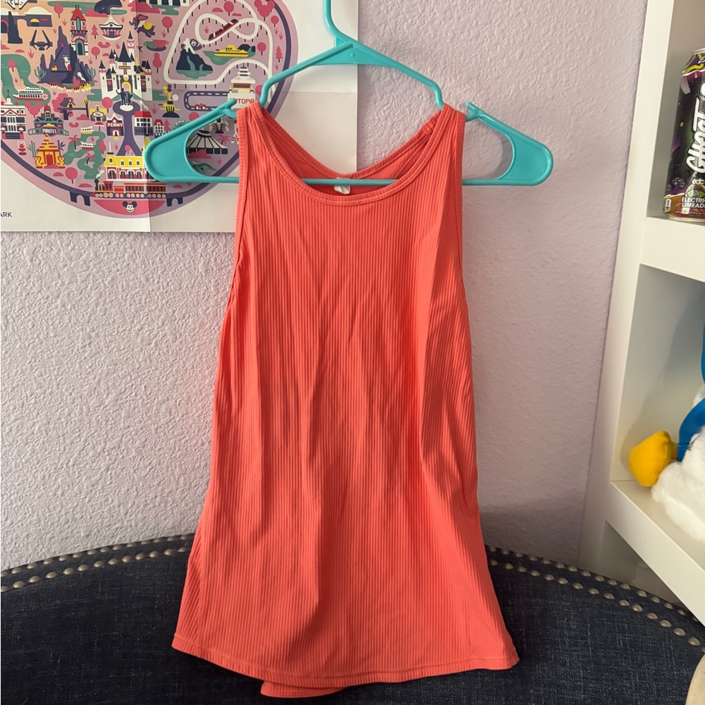 Lululemon Athletica Orange Sleeveless Relaxed Tank Top